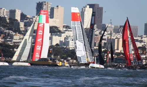 China Team in action, San Francisco © China Team http://www.americascup.com/